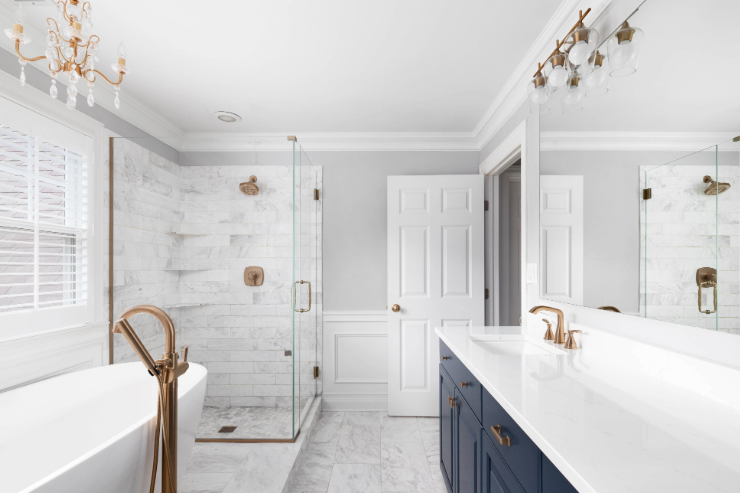 Updated Master Bathroom funded with a Conventional Renovation Loan offered by Scout Advisors Fund your bathroom remodel with conventional renovation loans offered by Scout Advisors